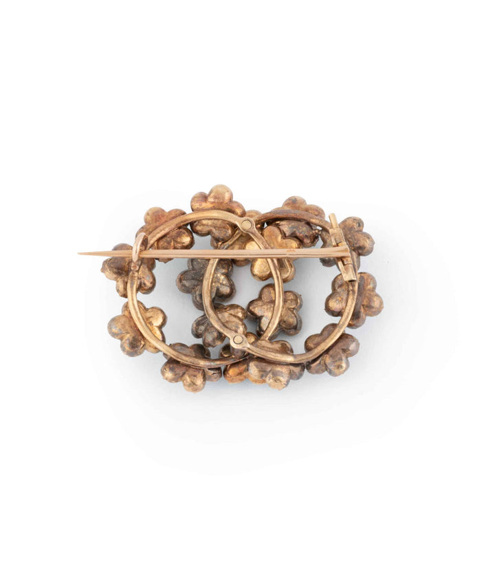 Caillou Paris Broche Ancienne Diamants Et Turquoises Peya Dos