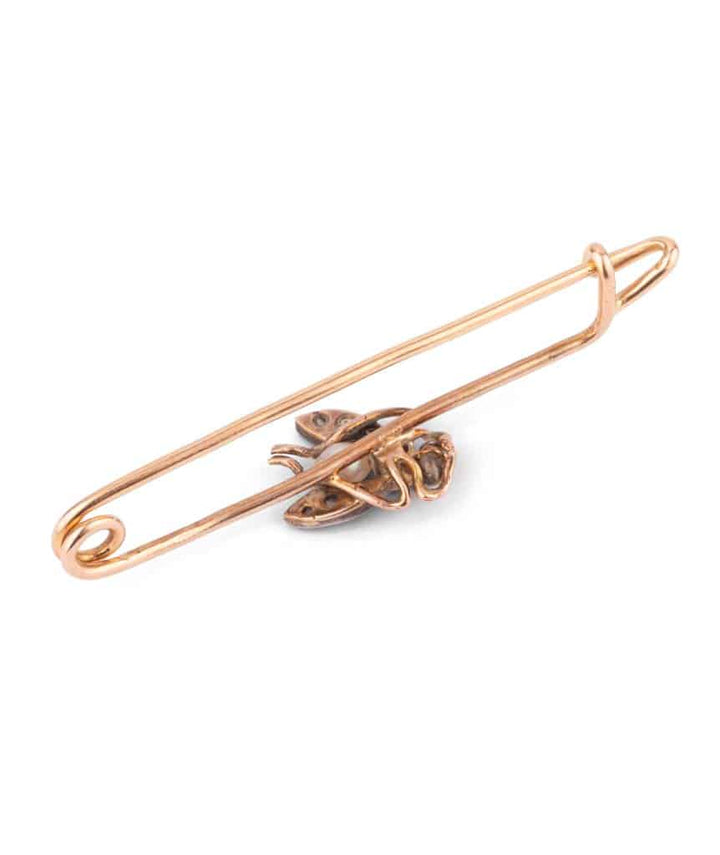 Caillou Paris Broche Ancienne Epingle Rubis Et Perle Ayla Gros Plan 3