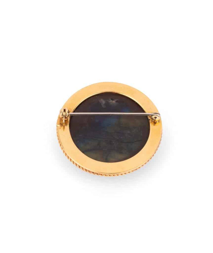 Caillou Paris Broche ancienne labradorite Chanda dos