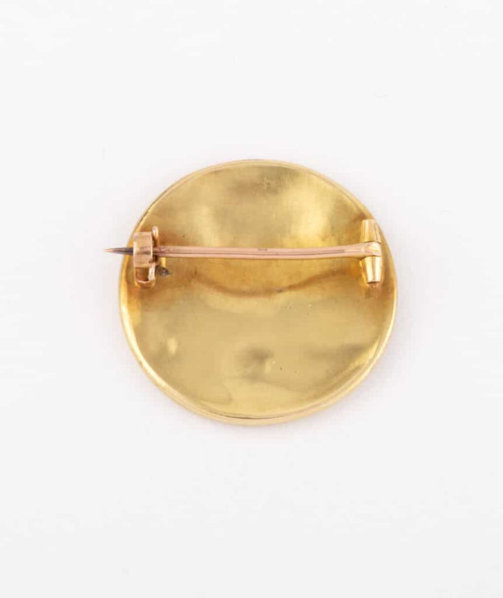 Caillou Paris - Broche art nouveau or Gyasi dos