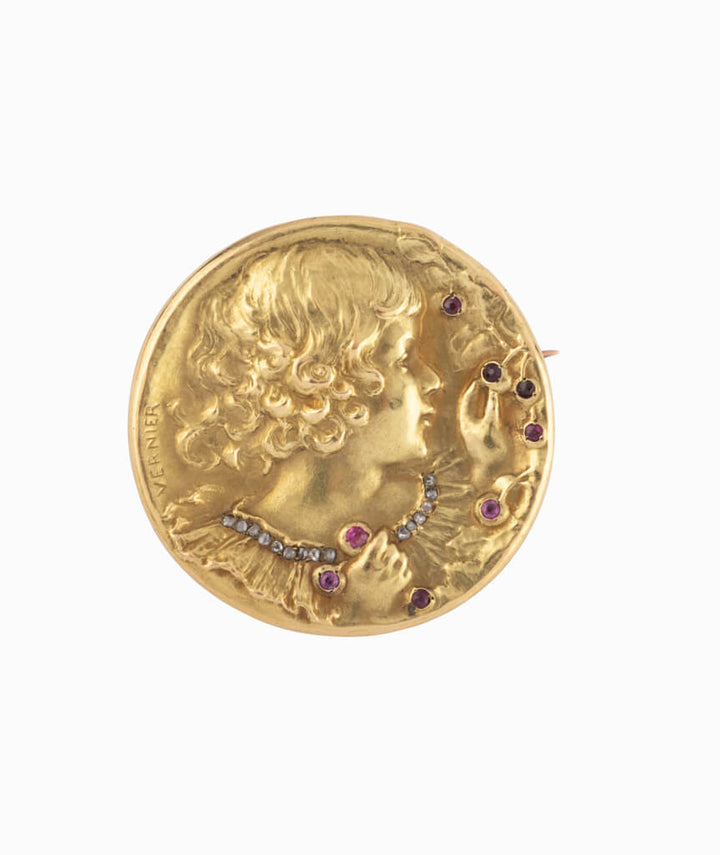Caillou Paris - Broche art nouveau or Gyasi