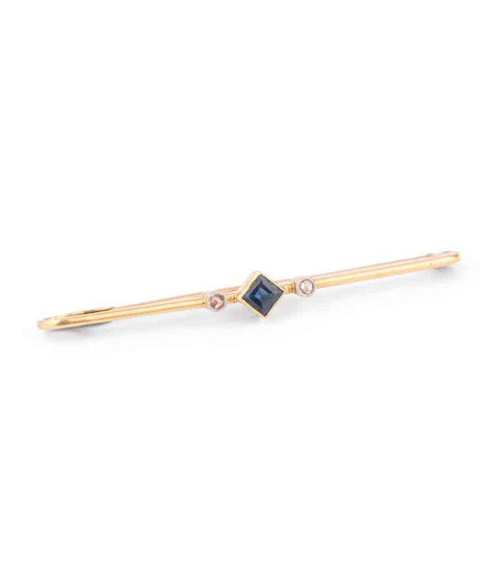 Caillou Paris Broche Barrette Ancienne Saphir Jeni Gros Plan 1