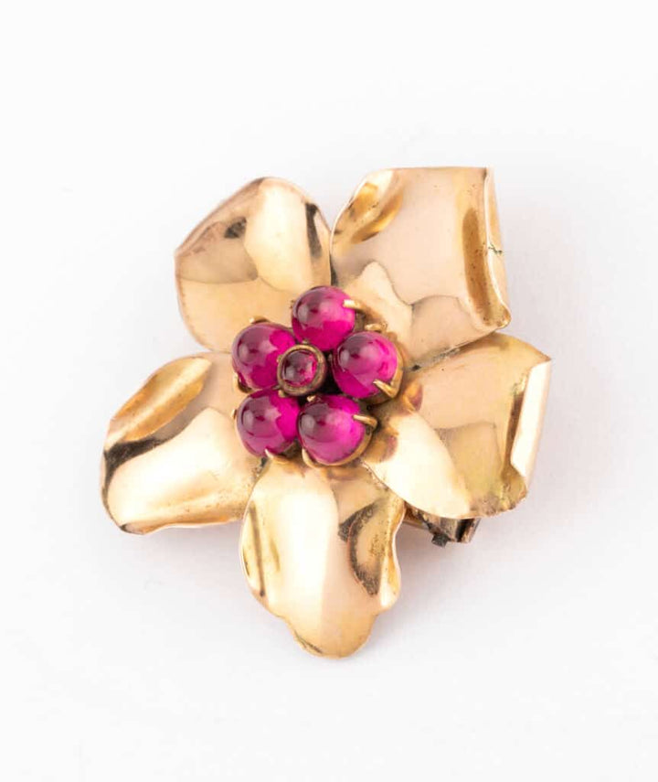 Caillou Paris - Broche fleur ancienne Glenn details