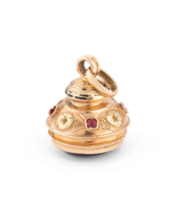 Caillou Paris Cachet Ancien Agate Et Rubis Craig Dos