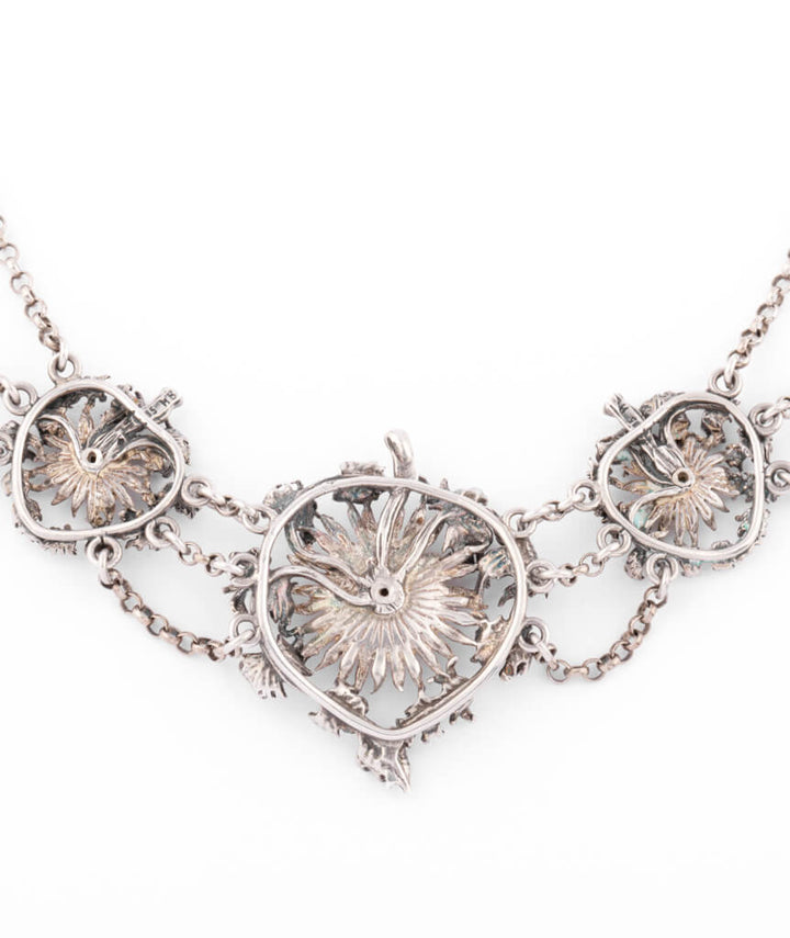 Caillou Paris Collier Art Nouveau Argent Et Vermeil Labib Dos