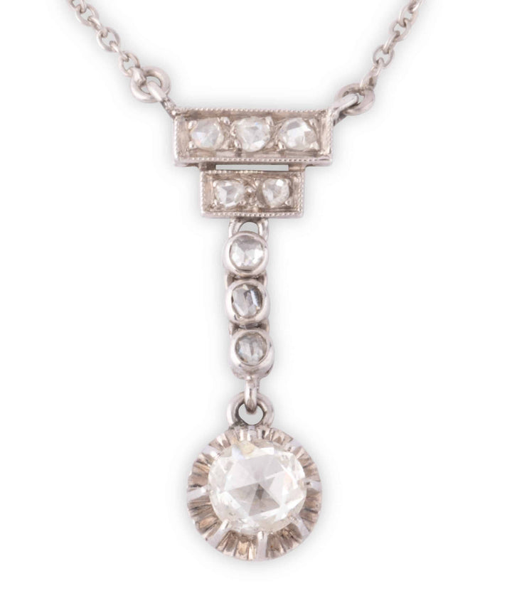 Caillou Paris Collier Art Deco Or Et Diamants Rori Gros Plan