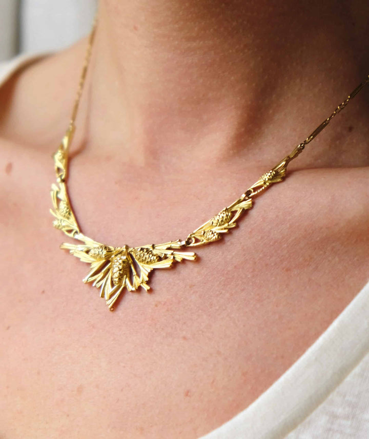 Collier Art nouveau or “Gulal”