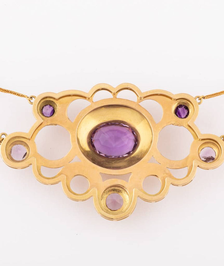 Caillou Paris Collier Napoleon III amethystes Bradan dos 2