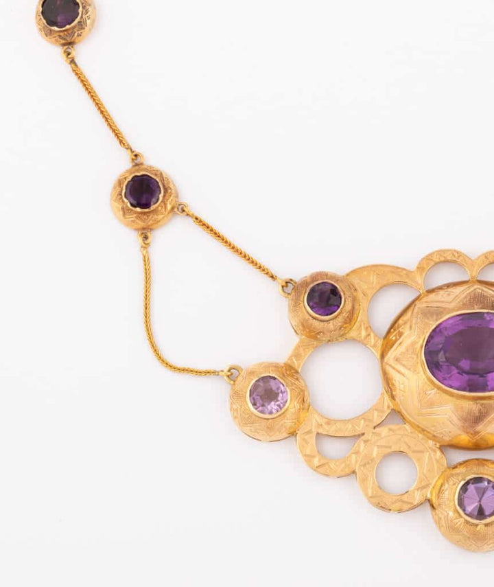 Caillou Paris Collier Napoleon III amethystes Bradan gauche