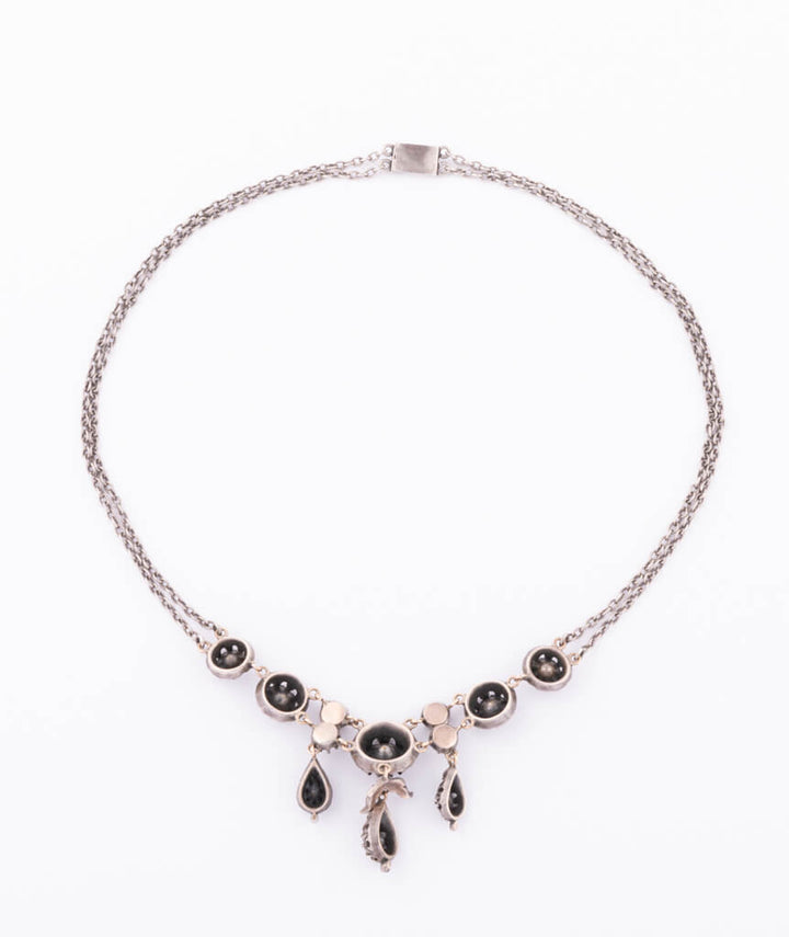 Caillou Paris Collier Ancien Argent Et Vermeil Chouni Dos