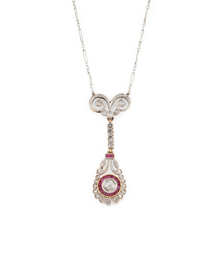 Caillou Paris Collier Ancien Diamants Et Rubis Orla Details