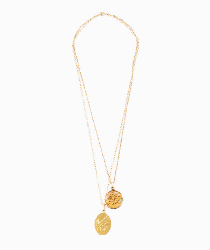 Caillou Paris - Collier ancien médailles Humaila dos