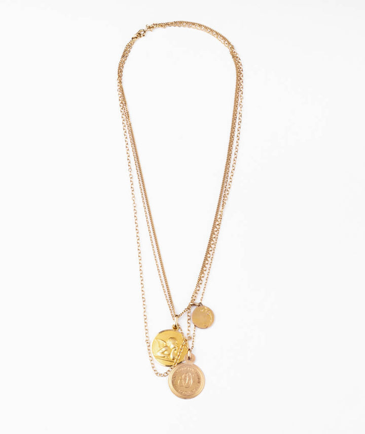 Caillou Paris - Collier ancien médailles Tilaka