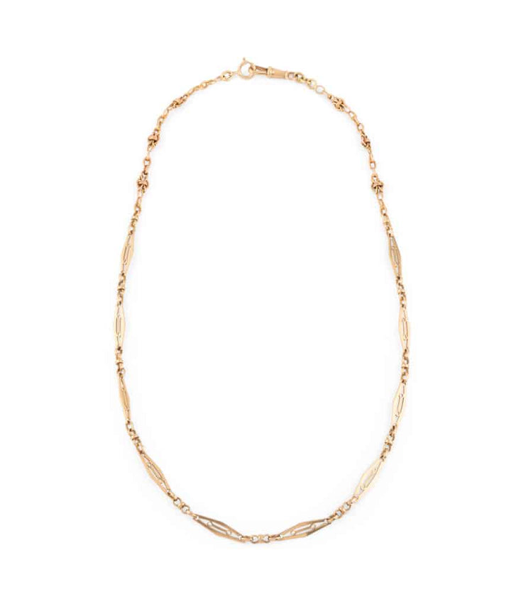 Caillou Paris Collier Ancien Or Maille Plate Bruna