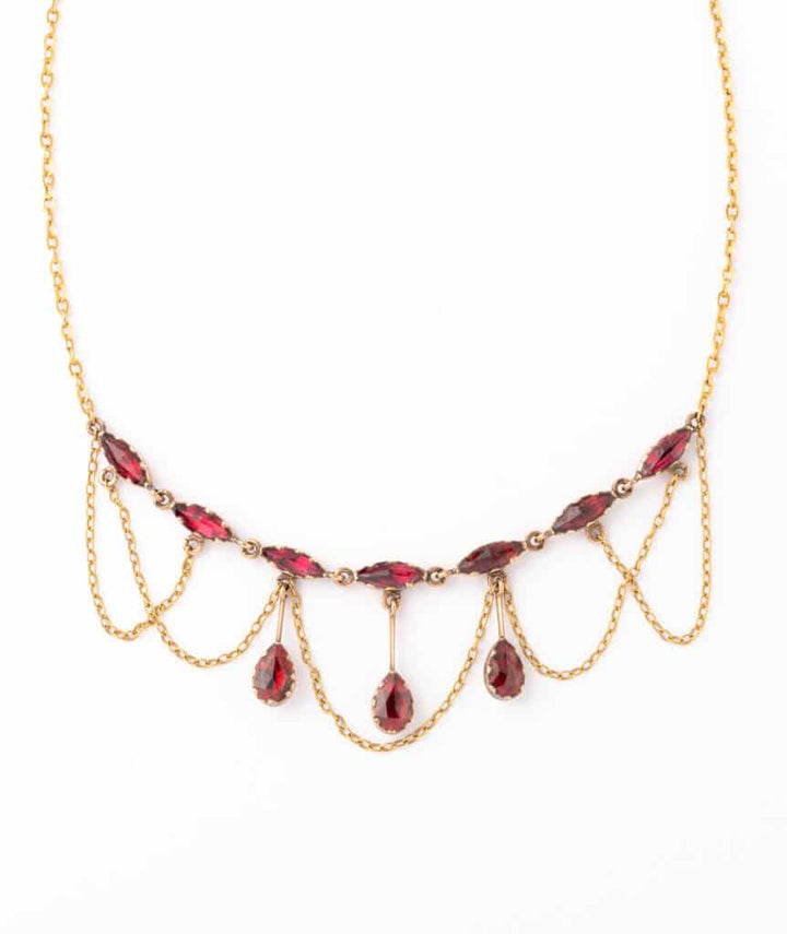 Caillou Paris - Collier draperie ancien Bilz detail gros plan