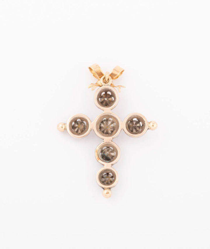 Caillou Paris Croix Ancienne Diamants %22sheila%22 Dos