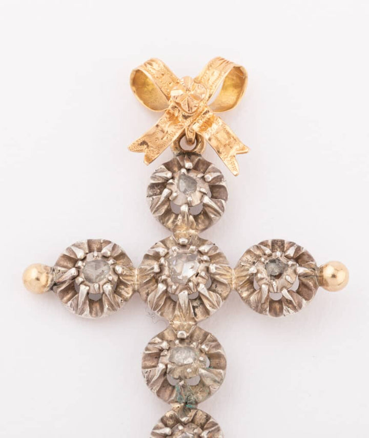 Caillou Paris Croix Ancienne Diamants %22sheila%22 Haut