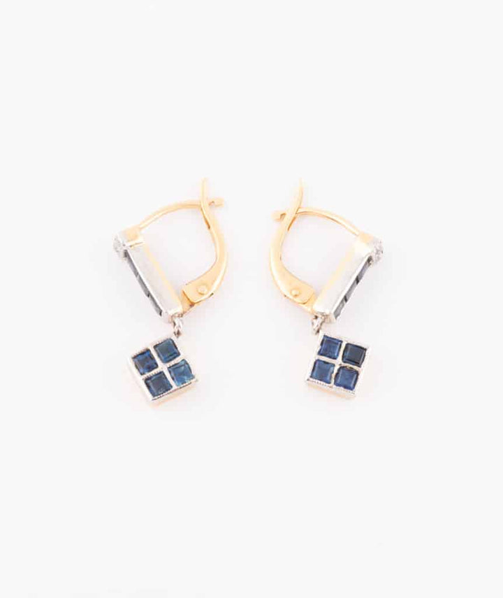 Caillou Paris Dormeuses Art Deco Diamants Et Saphirs Kylli Profil 1