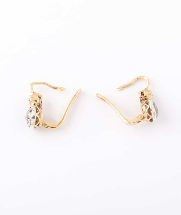 Caillou Paris - Dormeuses Napoleon III diamants Emory profil