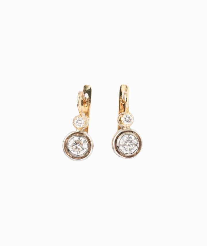 Caillou Paris - Dormeuses Napoleon III diamants Emory