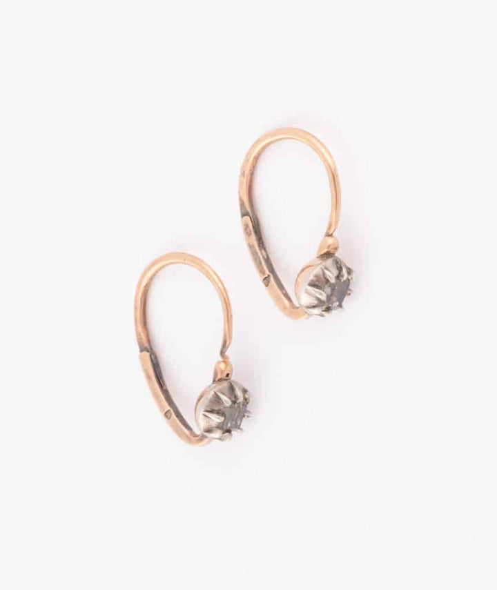 Caillou Paris Dormeuses Anciennes Diamant Kinari Profil 2