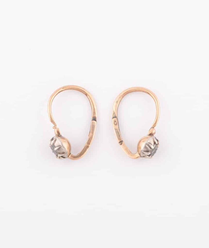 Caillou Paris Dormeuses Anciennes Diamant Kinari Profil