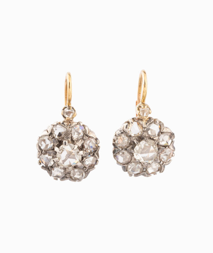 Caillou Paris Dormeuses Anciennes Diamants %22aapo%22