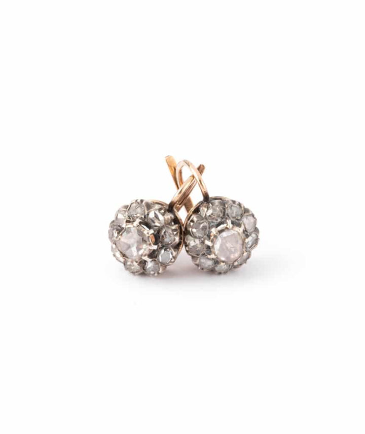 Caillou Paris - Dormeuses anciennes diamants Herma face 2