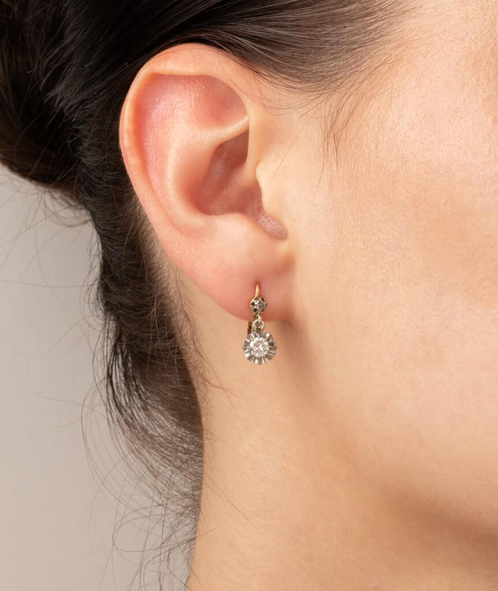 Caillou Paris Dormeuses Anciennes Diamants Liami Porter