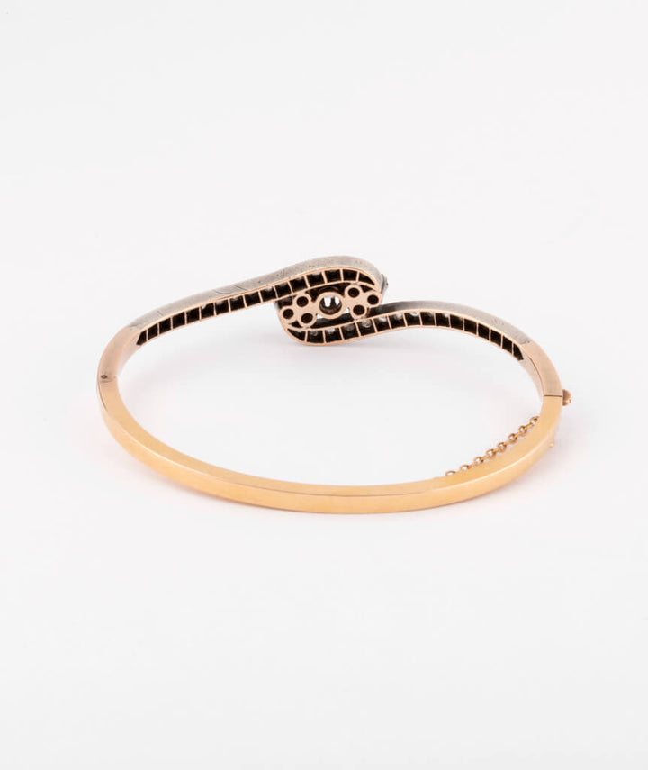 Caillou Paris Jonc Ancien Diamants %22zaria%22 Dos