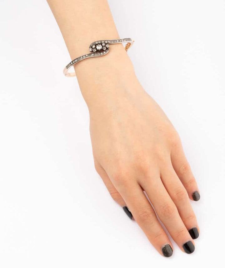 Caillou Paris Jonc Ancien Diamants %22zaria%22 Porter