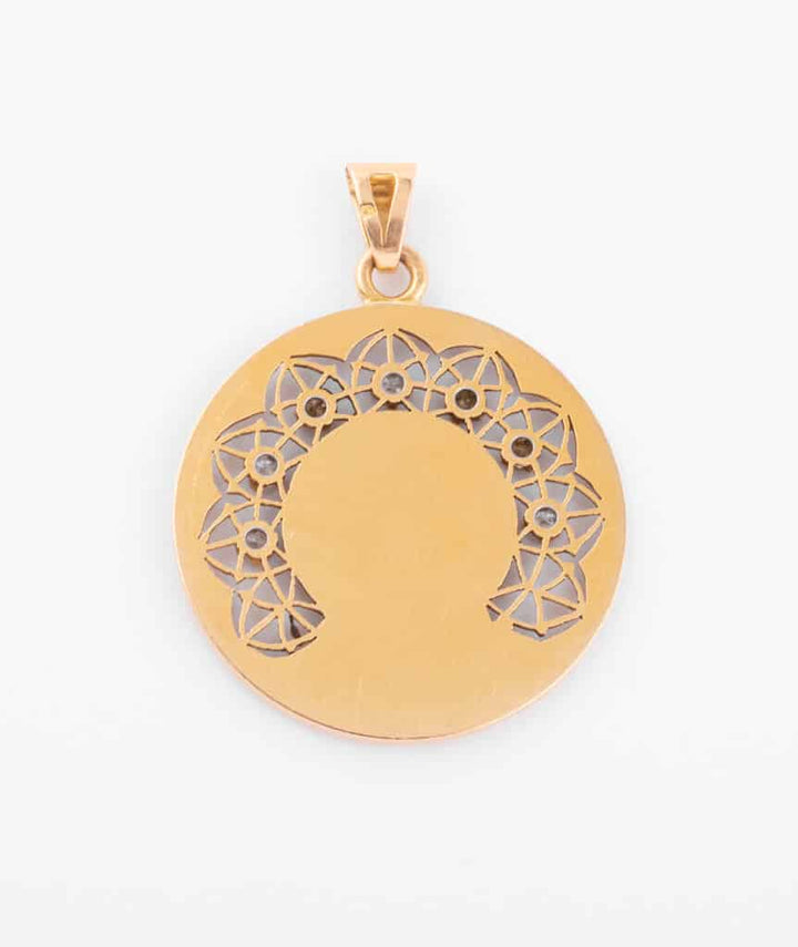 Caillou Paris Medaille Art Nouveau Or Et Diamants Arama Dos