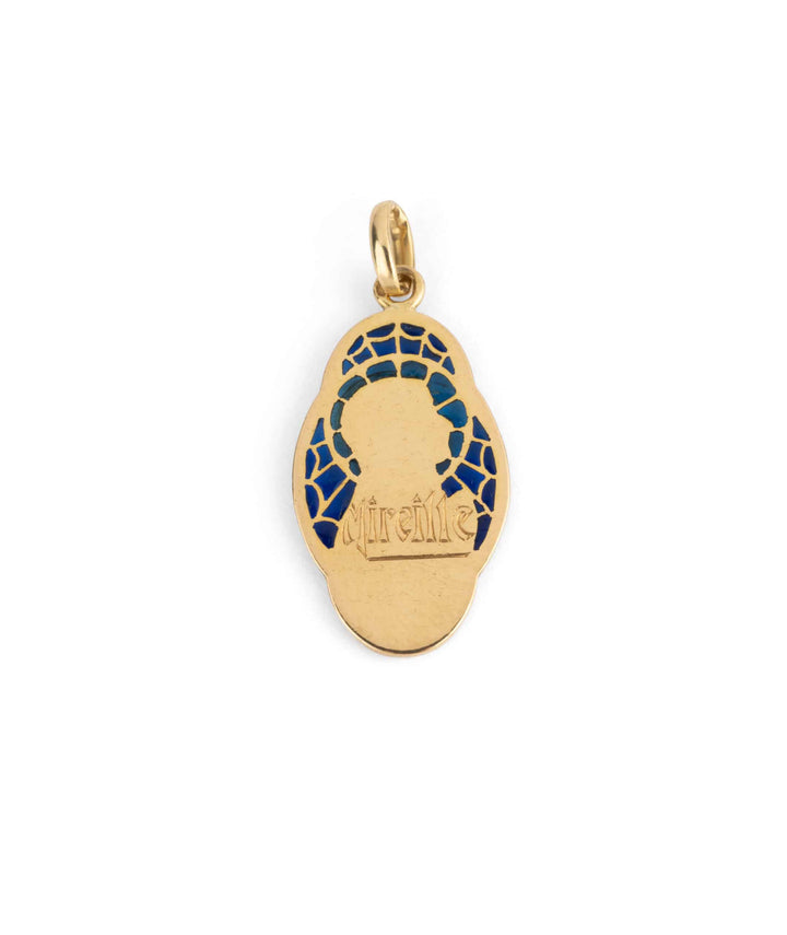 Caillou Paris Medaille Art Nouveau Email Signee Samgrun Yera Dos