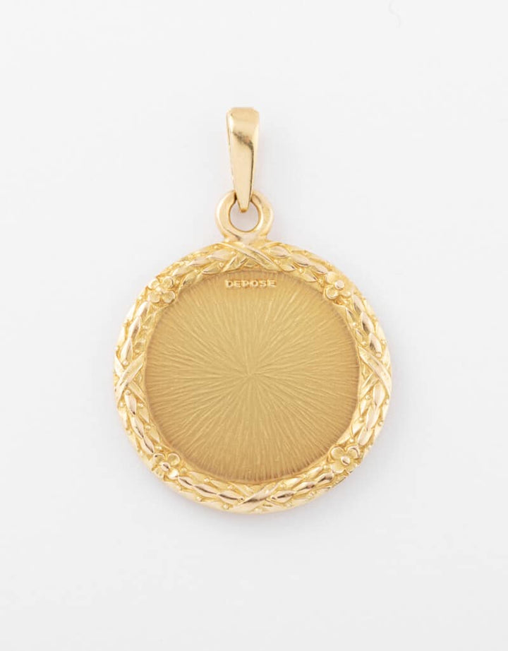 Caillou Paris - Medaille ancienne or Siv dos