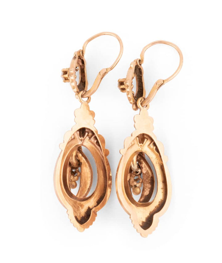 Caillou Paris Pendants D Oreilles Napoléon Iii Perles Isamu Dos