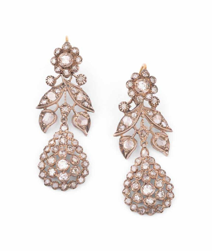 Caillou Paris Pendants D Oreilles Or Et Diamants Servin Face