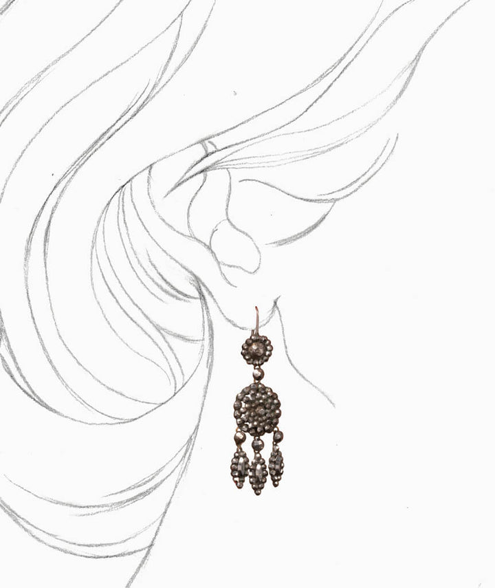 Caillou Paris - Pendants d oreilles pointes d acier Fulp