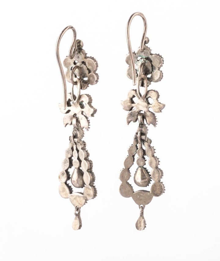 Caillou Paris - Pendants d'oreilles anciens argent Manutea dos