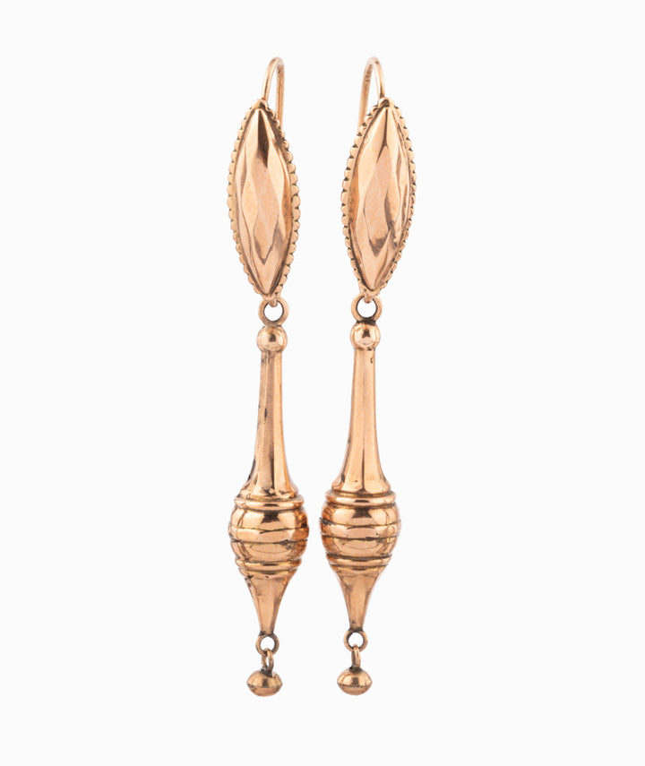 Caillou Paris Pendants D'oreilles Anciens Or Rose %22louise%22