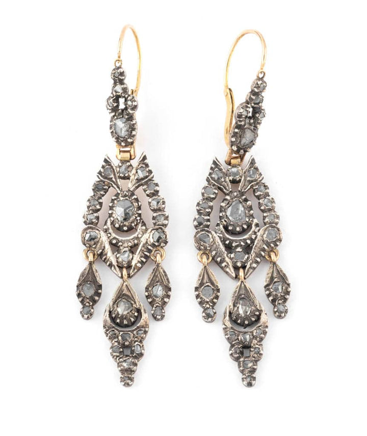 Caillou Paris - Pendants d'oreilles girandoles anciens "Elmas"