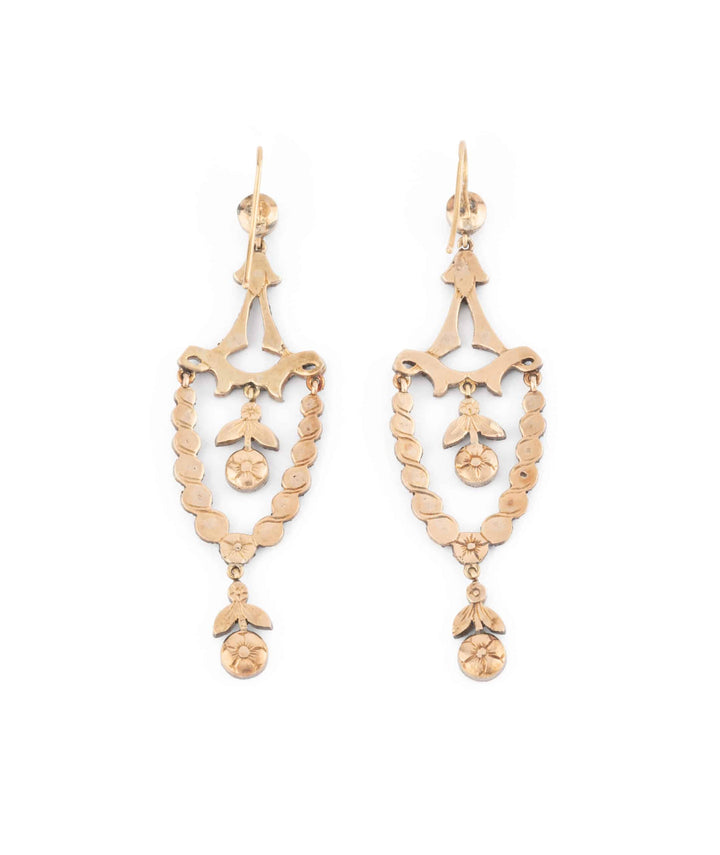 Caillou Paris Pendants Oreilles Anciens Diamants Joni Dos