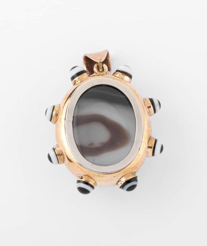 Caillou Paris - Pendentif ancien agate Ruvon dos