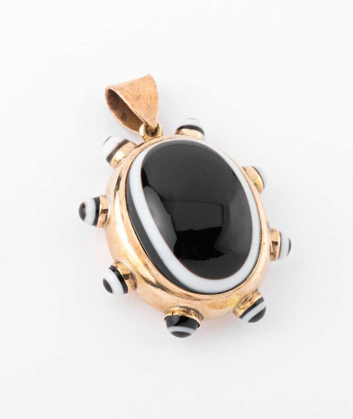 Caillou Paris - Pendentif ancien agate Ruvon droite