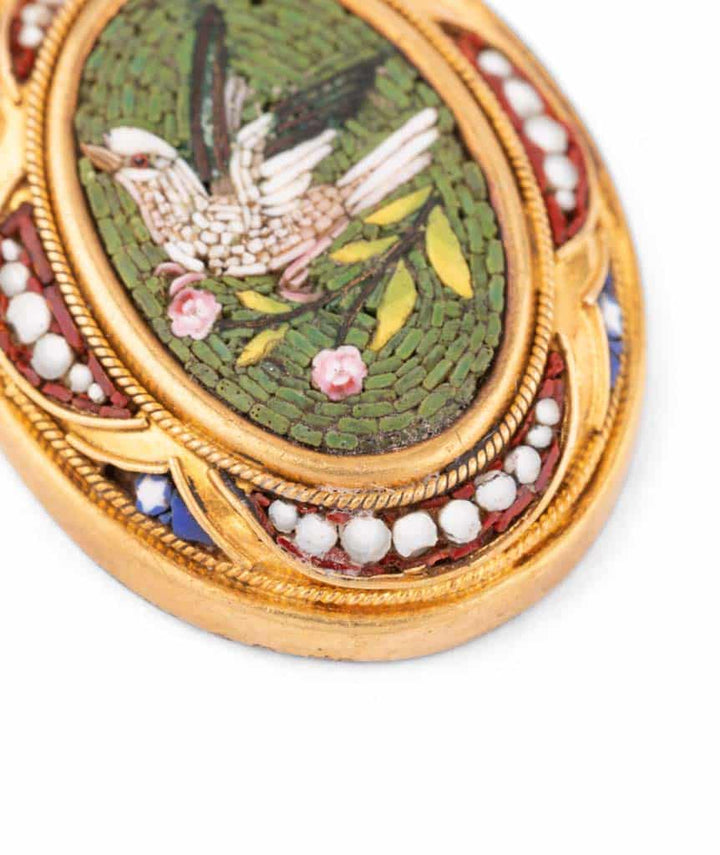 Caillou Paris Pendentif Ancien Argent Vermeille Petra Gros Plan 3