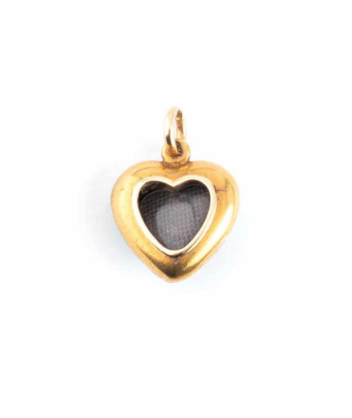 Caillou Paris - Pendentif ancien coeur "Kama" dos
