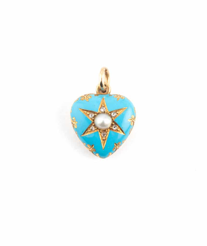 Caillou Paris - Pendentif ancien coeur "Kama"