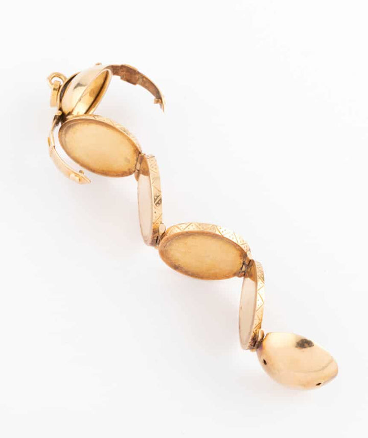 Pendentif ancien or Hanne ouvert cote