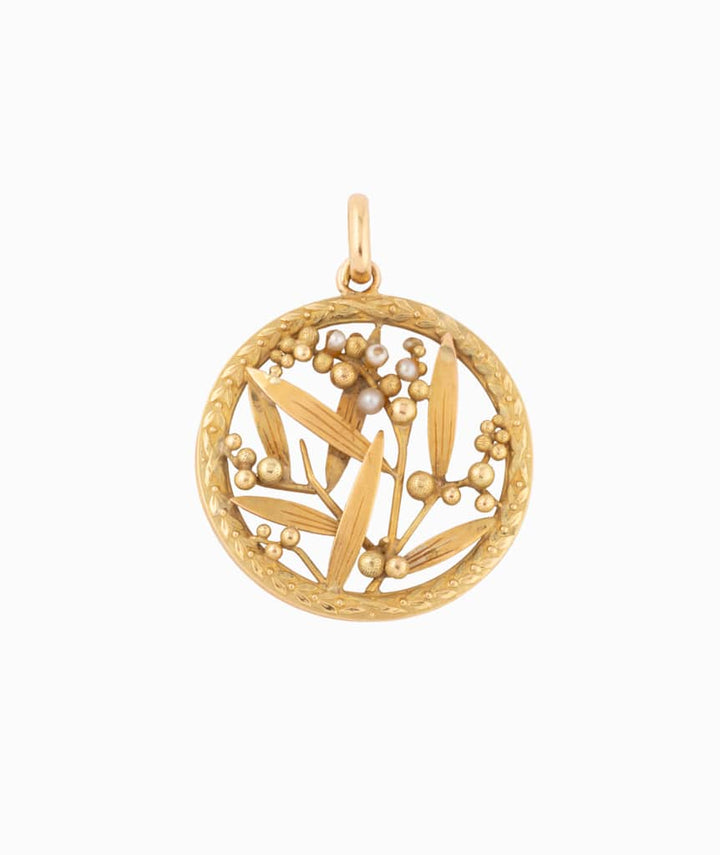 Caillou Paris Pendentif Art Nouveau Or %22kane%22