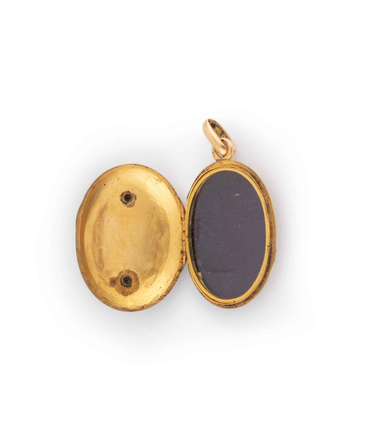 Caillou Paris Pendentif Porte Photo Ancien Perles Et Rubis Ydria Ouvert