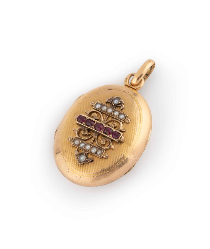 Caillou Paris Pendentif Porte Photo Ancien Perles Et Rubis Ydria Profil